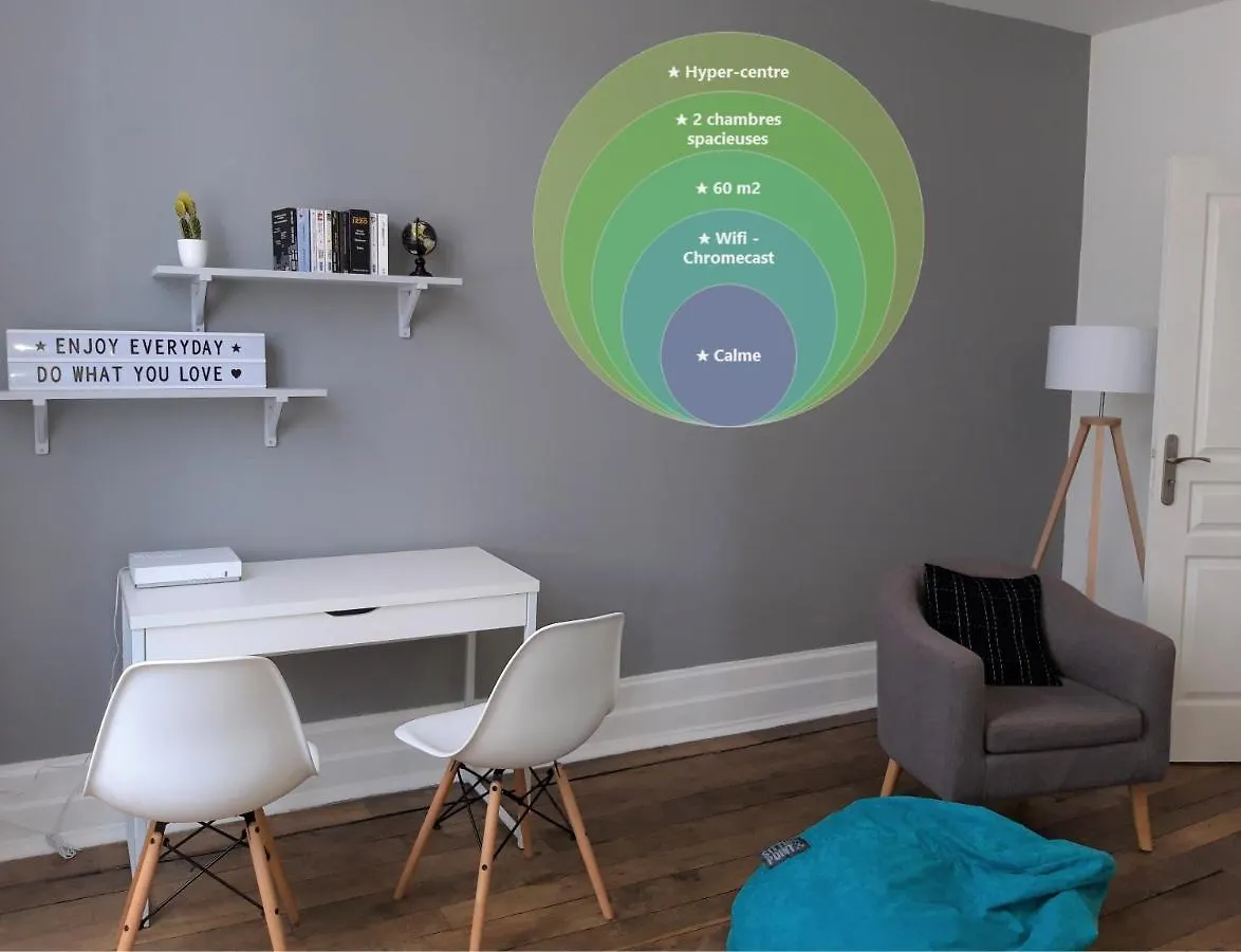 Appartement Hypercentre Tarbes - 2 Grandes Chambres